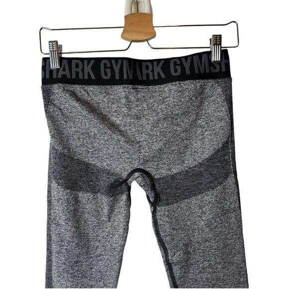 Gymshark Women's Medium Flex Low Rise Leggings in Black Marl/Charcoal Gray - Picture 6 of 6